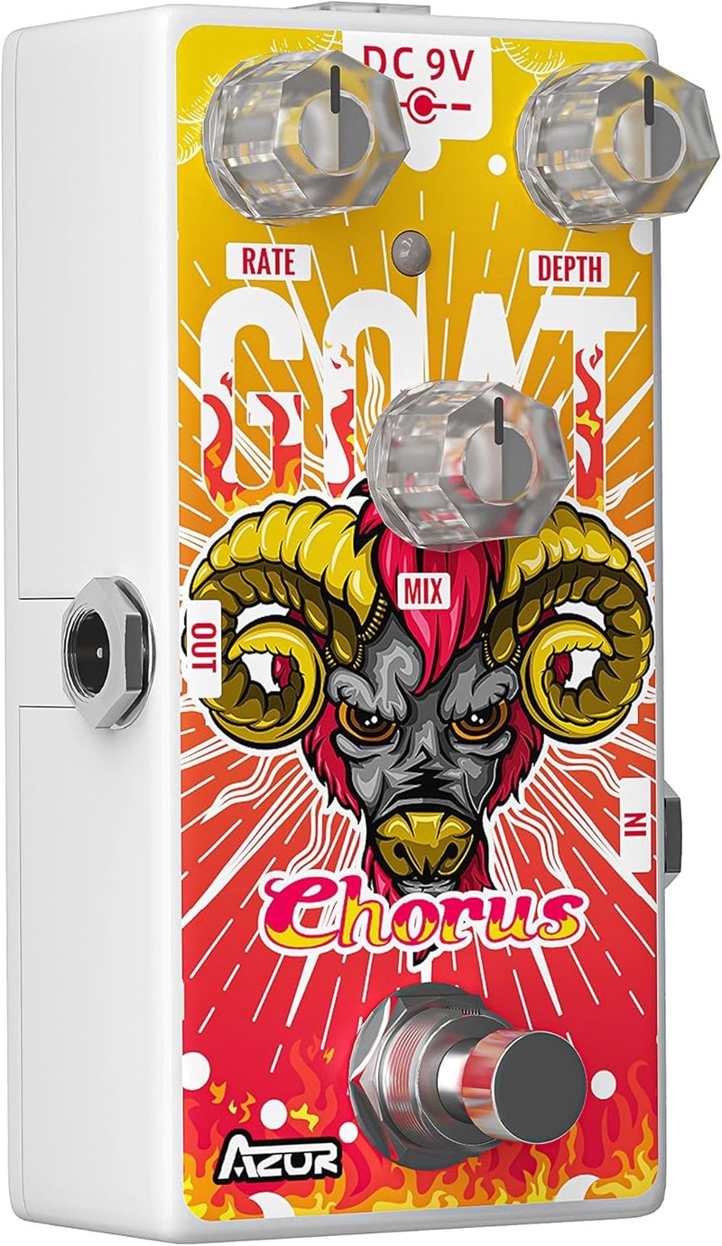 Azor Mini Chorus Guitar Pedal for Pedal Boards, Classic Goat Digital Chorus Effects Pedal for Electric Guitar AP511 - Image 1